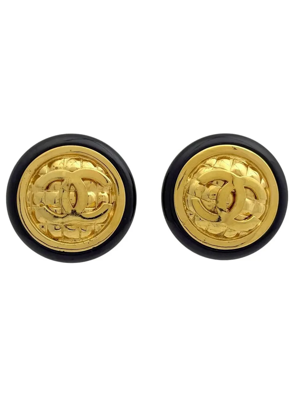 Chanel Cc Logo Round Clip-On Earrings #327519C82B